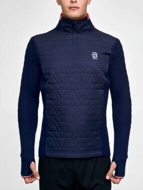 Bjorn Daehlie Comfy Sweater Men's Half Zip In Navy